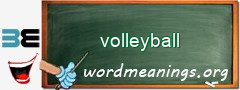 WordMeaning blackboard for volleyball